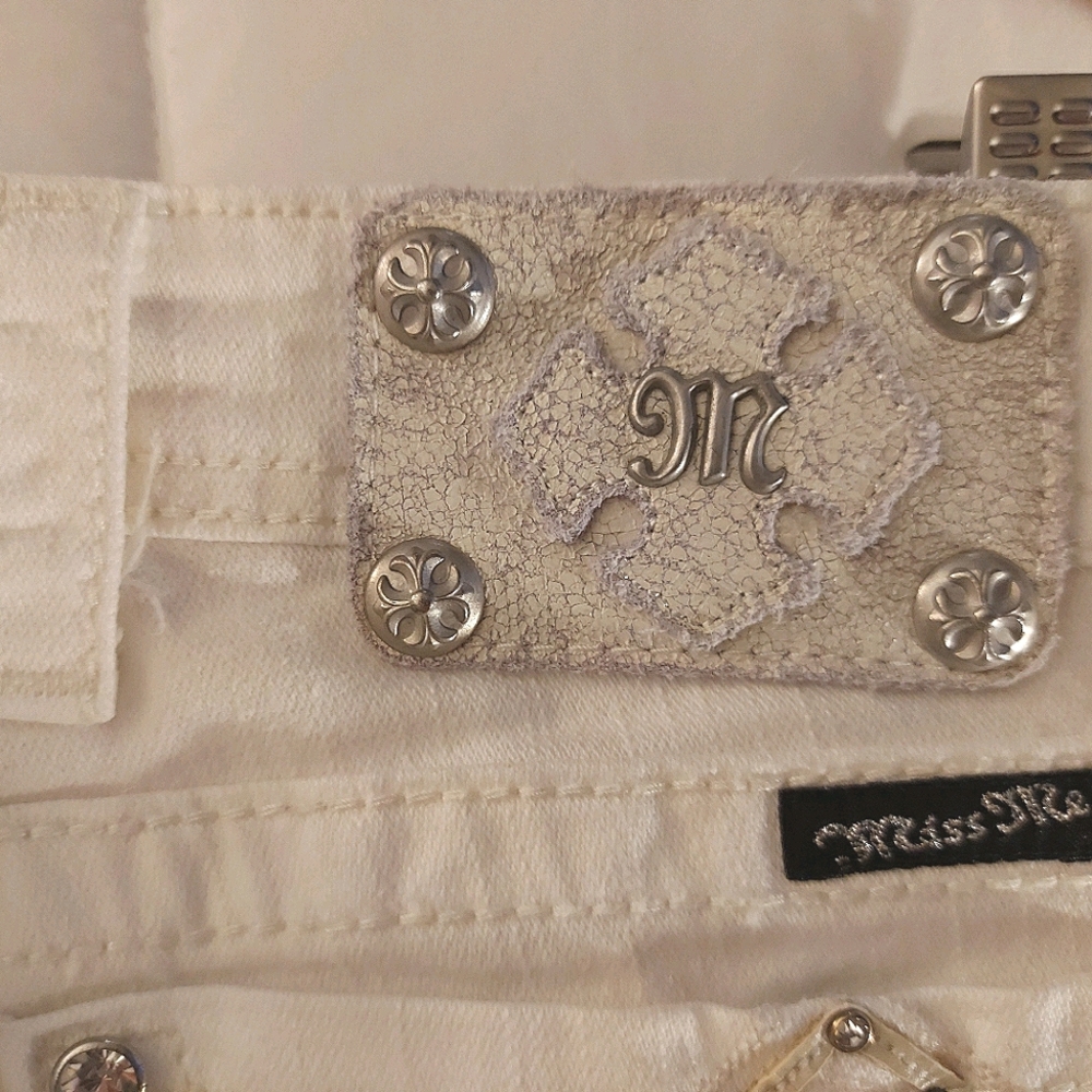 Miss Me Bootcut White Jeans JP5117B14